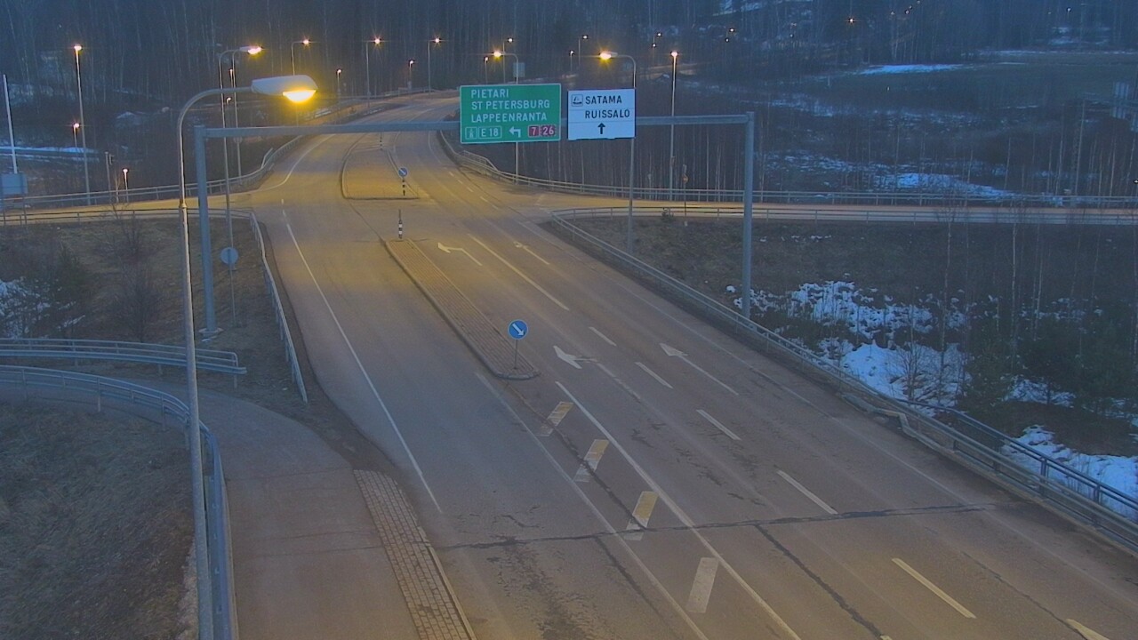 Weather Camera Image Väg 7 Fredrikshamn, Ruissalo, Hamina, Kymenlaakso