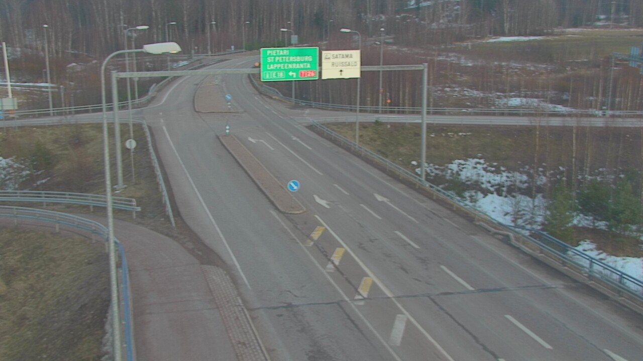 Weather Camera Image Väg 7 Fredrikshamn, Ruissalo, Hamina, Kymenlaakso