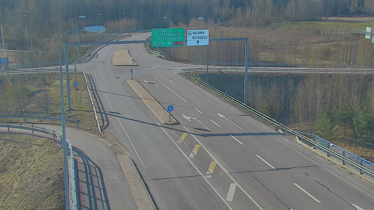 Weather Camera Image Väg 7 Fredrikshamn, Ruissalo, Hamina, Kymenlaakso