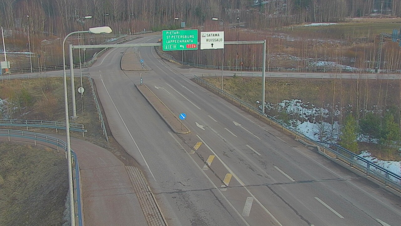 Weather Camera Image Väg 7 Fredrikshamn, Ruissalo, Hamina, Kymenlaakso