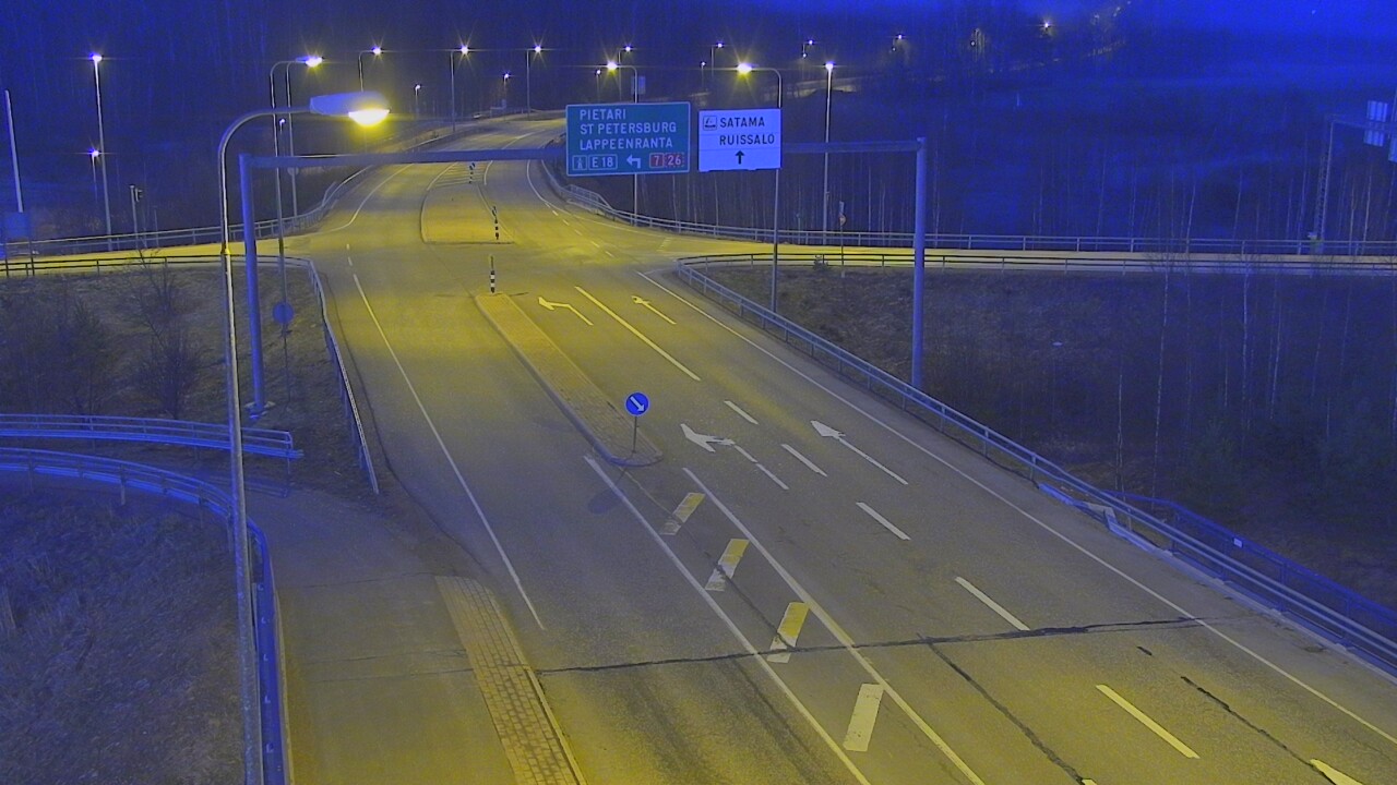 Weather Camera Image Väg 7 Fredrikshamn, Ruissalo, Hamina, Kymenlaakso