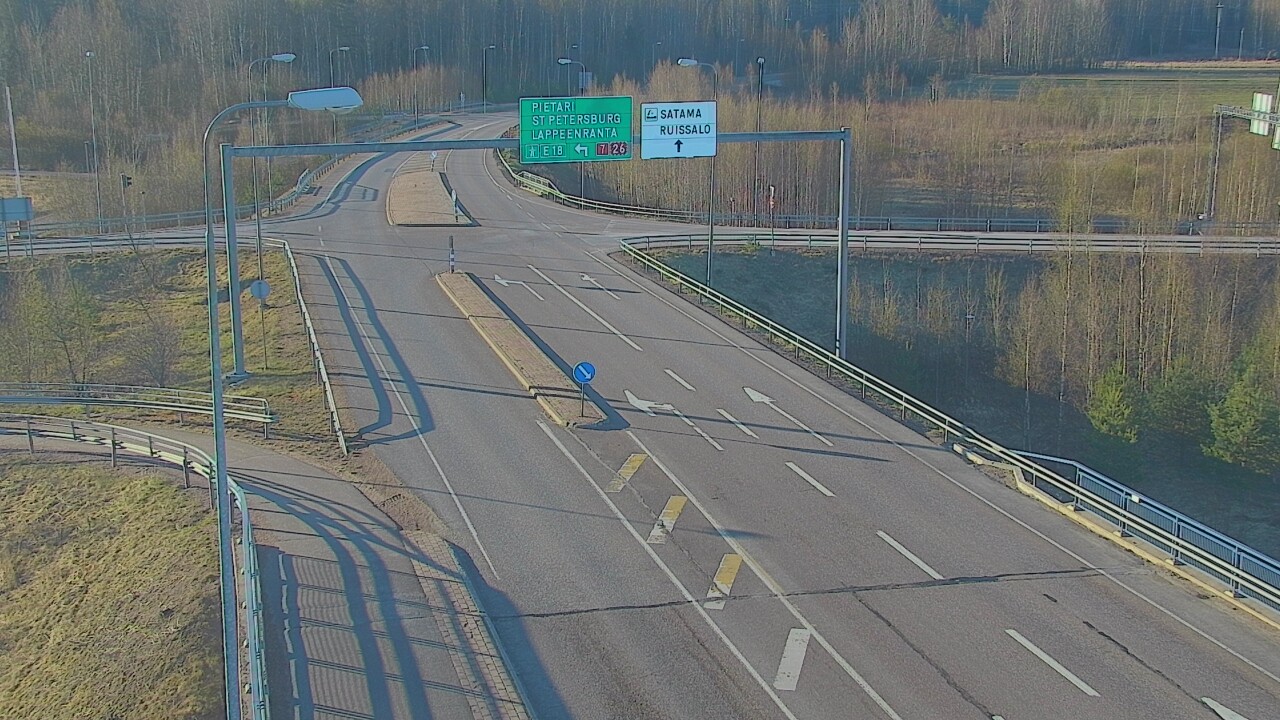 Weather Camera Image Väg 7 Fredrikshamn, Ruissalo, Hamina, Kymenlaakso
