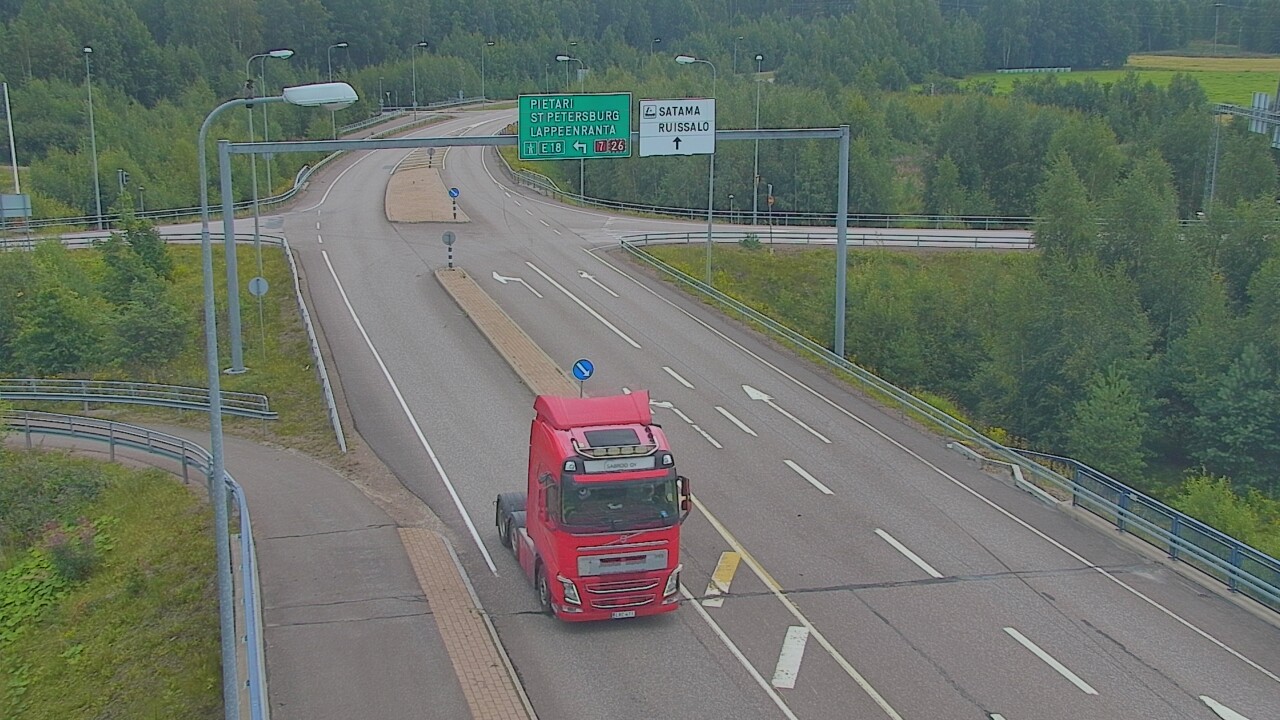 Weather Camera Image Väg 7 Fredrikshamn, Ruissalo, Hamina, Kymenlaakso