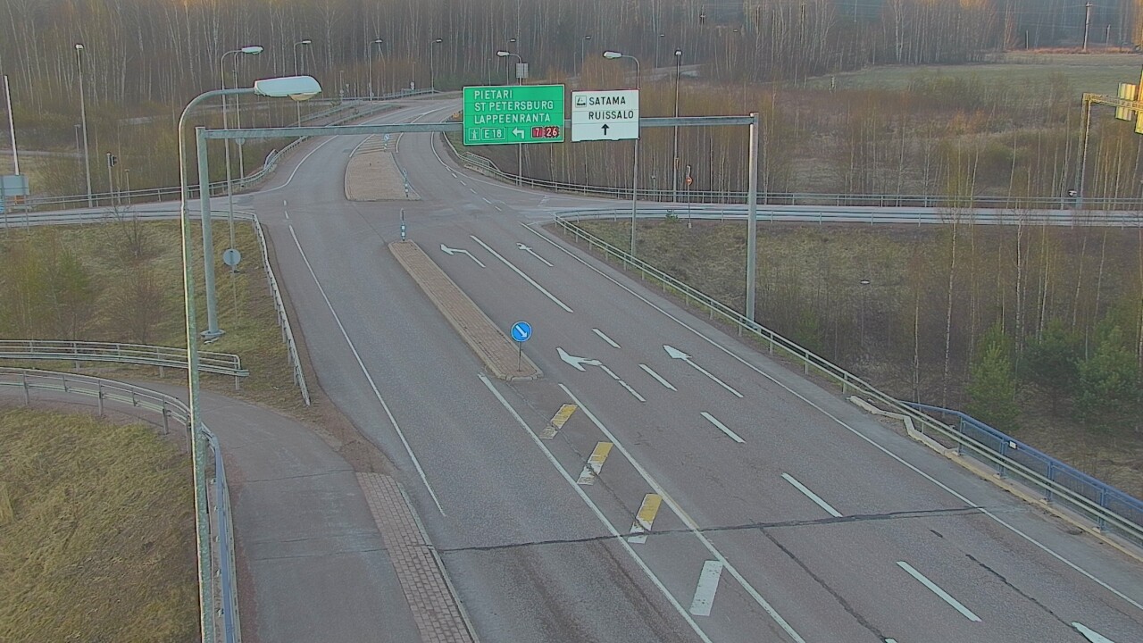 Weather Camera Image Väg 7 Fredrikshamn, Ruissalo, Hamina, Kymenlaakso