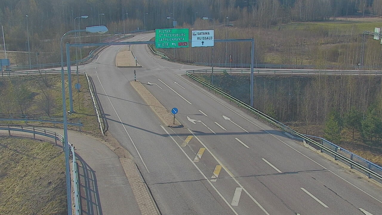 Weather Camera Image Väg 7 Fredrikshamn, Ruissalo, Hamina, Kymenlaakso