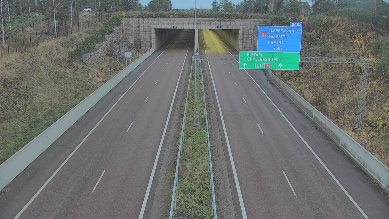 Kelikamerat Kuva Tie 7 Hamina, Husula, suuaukko länsi, Hamina, Kymenlaakso