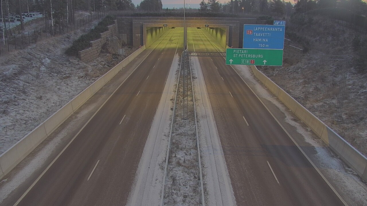 Kelikamerat Kuva Tie 7 Hamina, Husula, suuaukko länsi, Hamina, Kymenlaakso