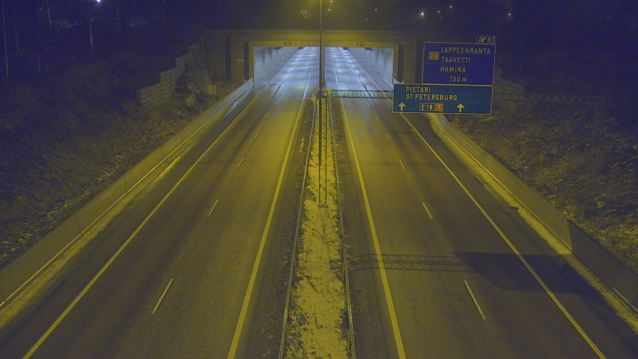 Weather Camera Image Väg 7 Fredrikshamn, Husula, suuaukko väst, Hamina, Kymenlaakso