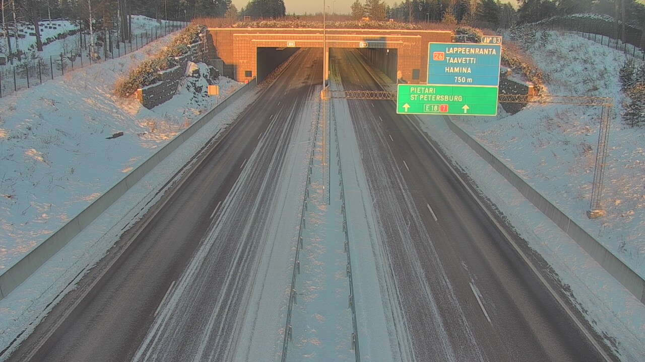 Kelikamerat Kuva Tie 7 Hamina, Husula, suuaukko länsi, Hamina, Kymenlaakso