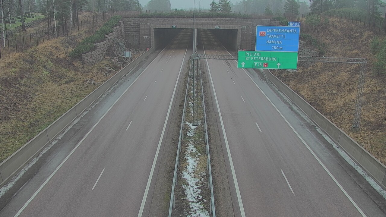 Weather Camera Image Väg 7 Fredrikshamn, Husula, suuaukko väst, Hamina, Kymenlaakso