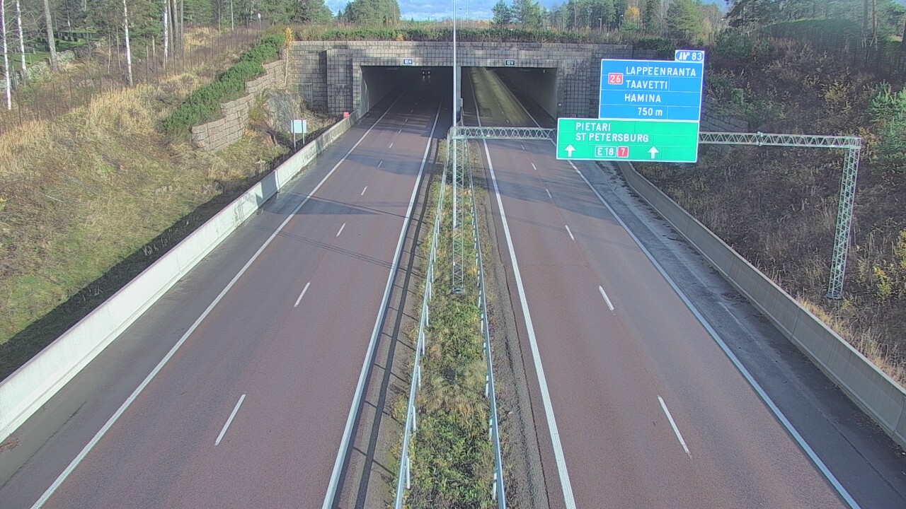 Kelikamerat Kuva Tie 7 Hamina, Husula, suuaukko länsi, Hamina, Kymenlaakso