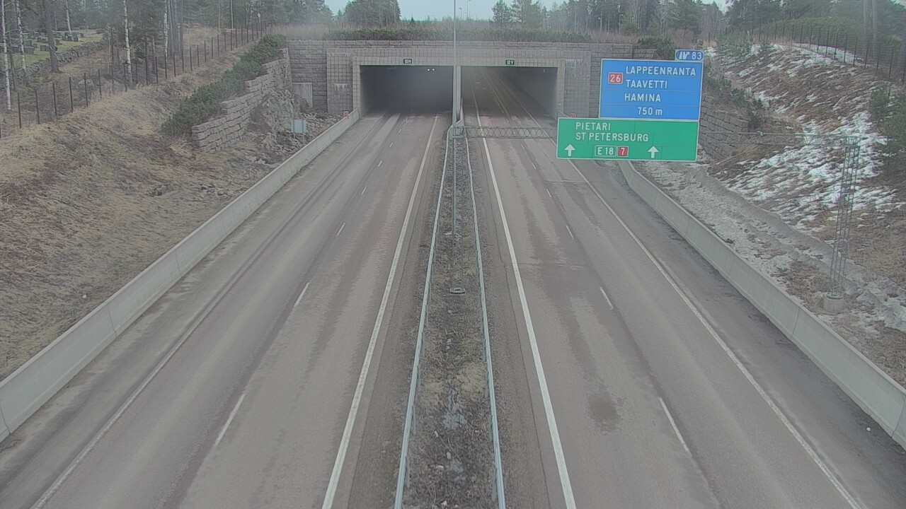 Weather Camera Image Road 7 Hamina, Husula, suuaukko west, Hamina, Kymenlaakso