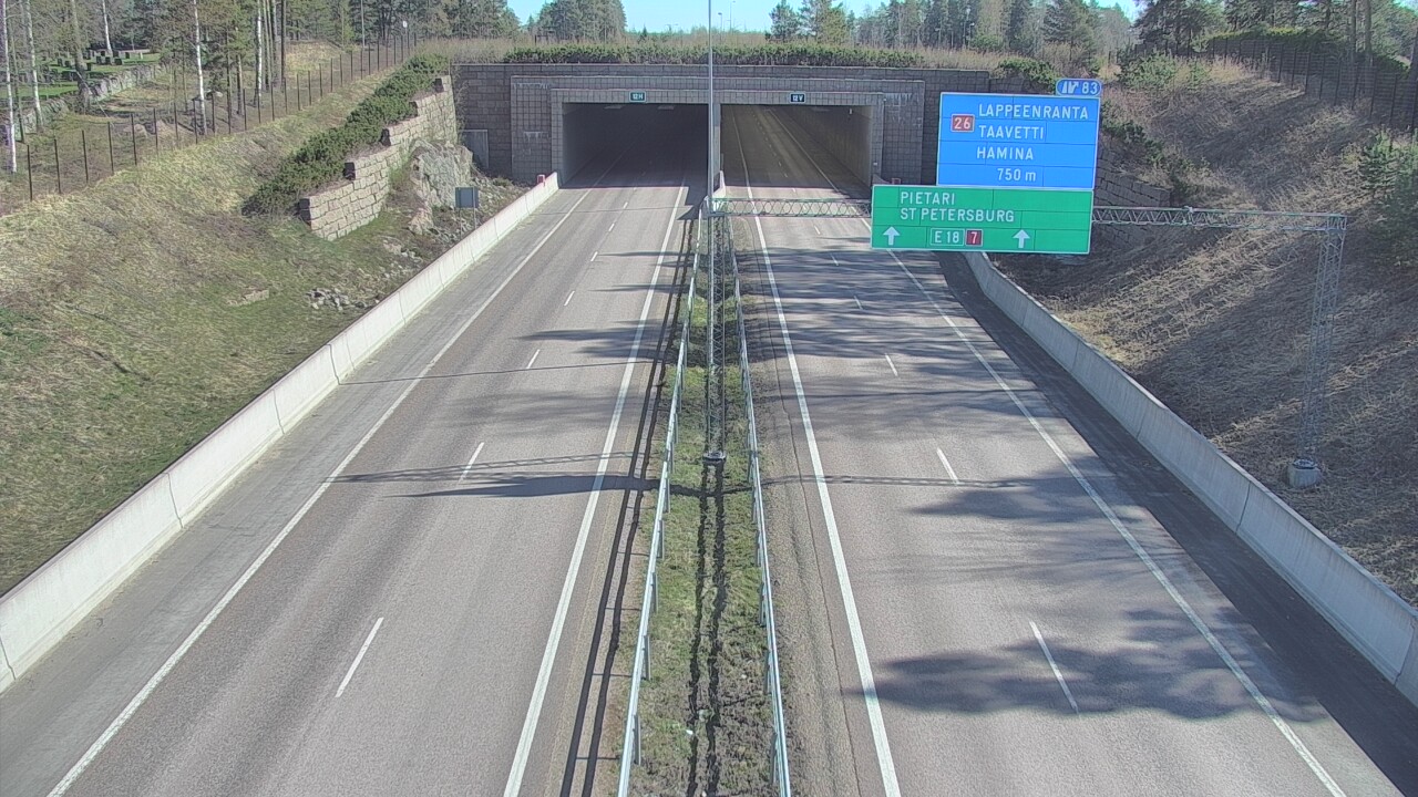Kelikamerat Kuva Tie 7 Hamina, Husula, suuaukko länsi, Hamina, Kymenlaakso