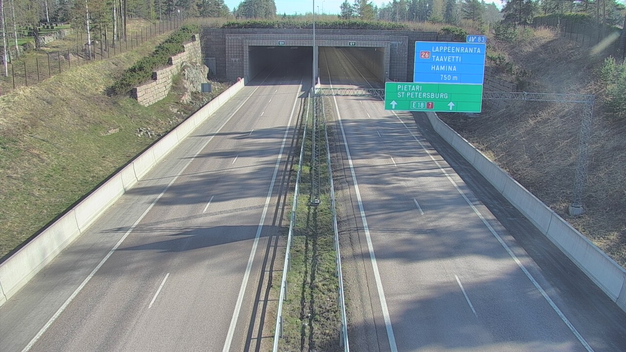 Kelikamerat Kuva Tie 7 Hamina, Husula, suuaukko länsi, Hamina, Kymenlaakso