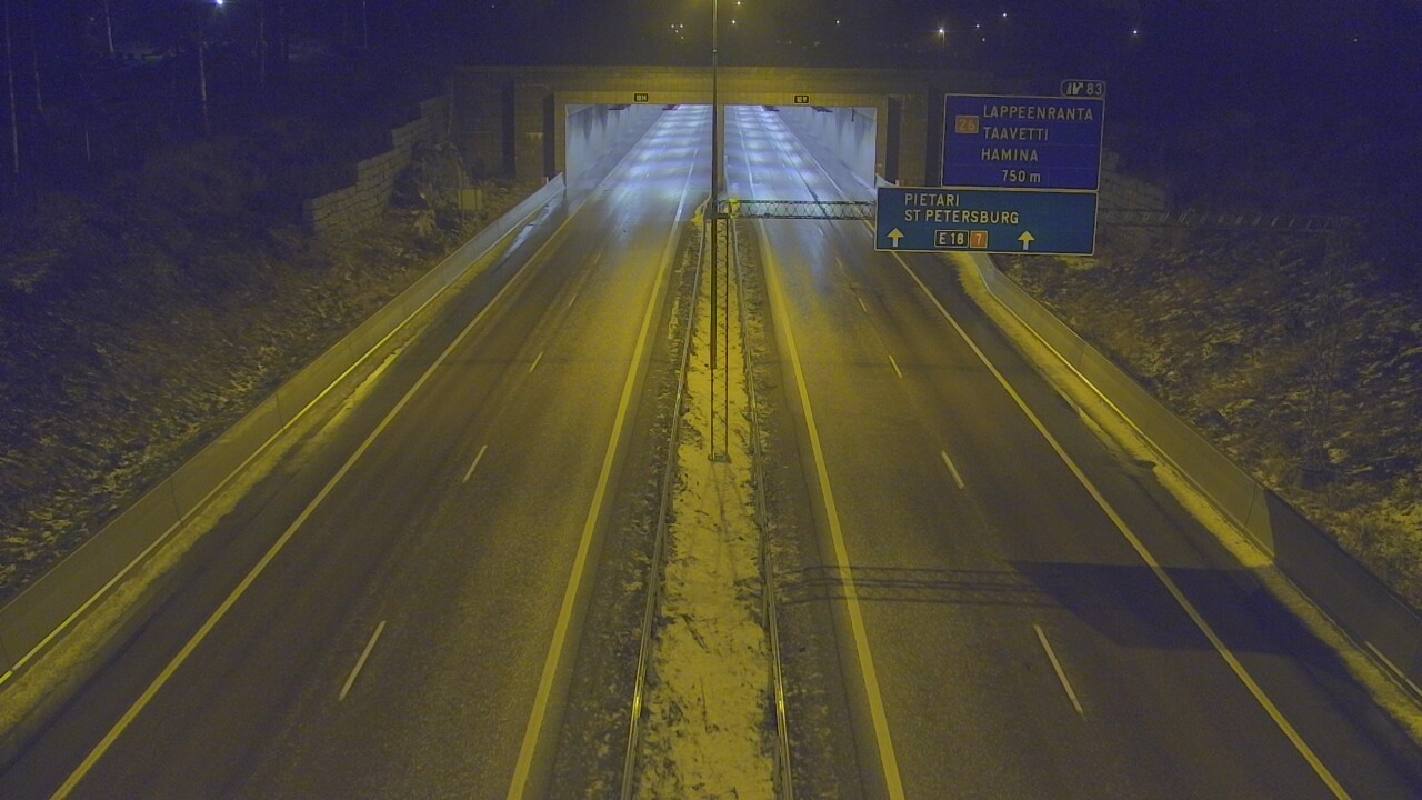 Weather Camera Image Väg 7 Fredrikshamn, Husula, suuaukko väst, Hamina, Kymenlaakso