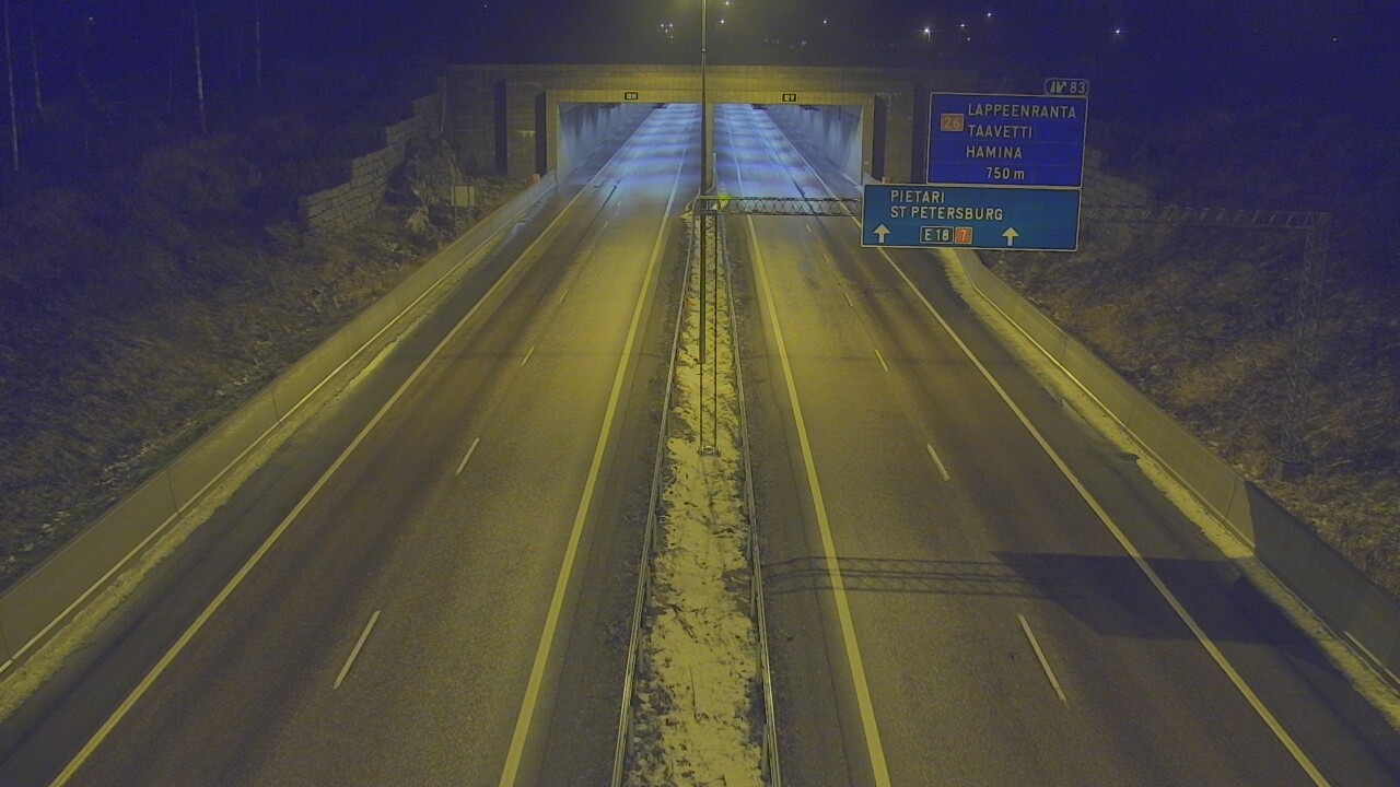 Weather Camera Image Väg 7 Fredrikshamn, Husula, suuaukko väst, Hamina, Kymenlaakso