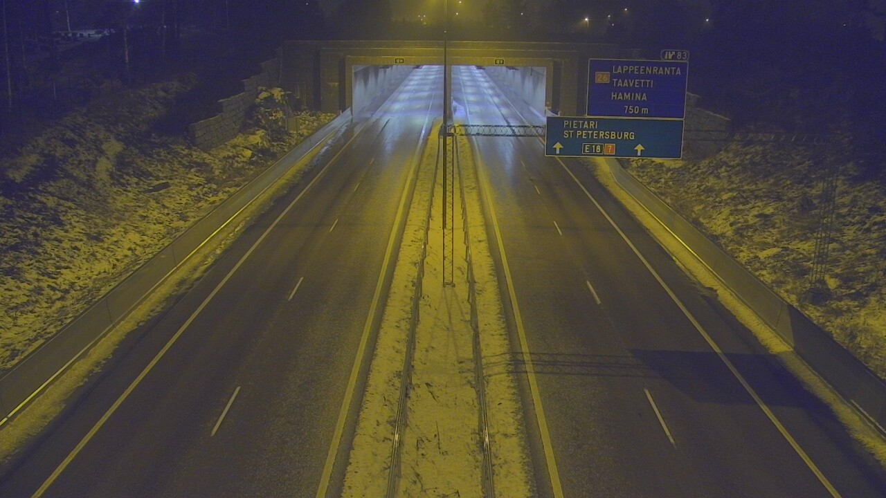 Weather Camera Image Väg 7 Fredrikshamn, Husula, suuaukko väst, Hamina, Kymenlaakso