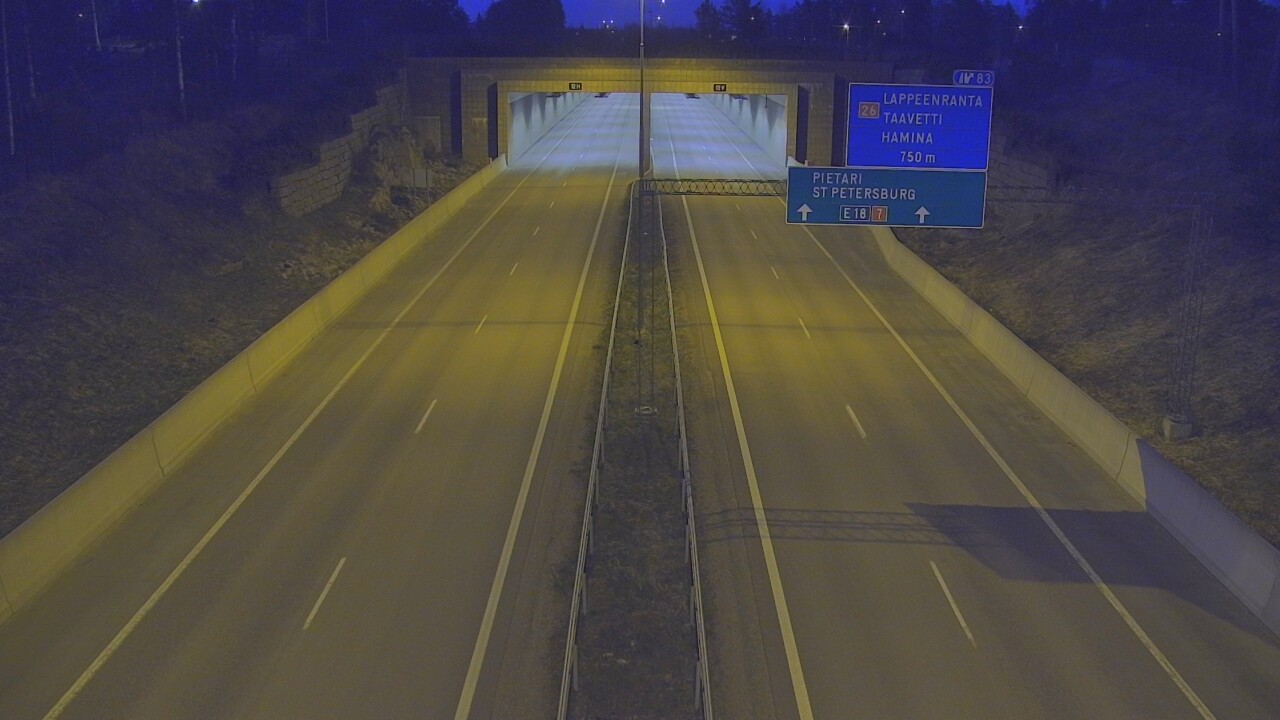 Weather Camera Image Väg 7 Fredrikshamn, Husula, suuaukko väst, Hamina, Kymenlaakso