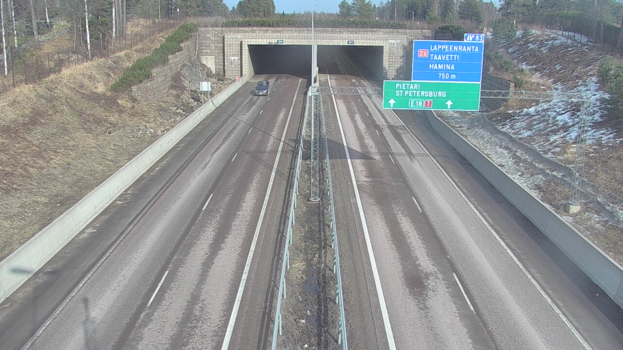 Weather Camera Image Road 7 Hamina, Husula, suuaukko west, Hamina, Kymenlaakso