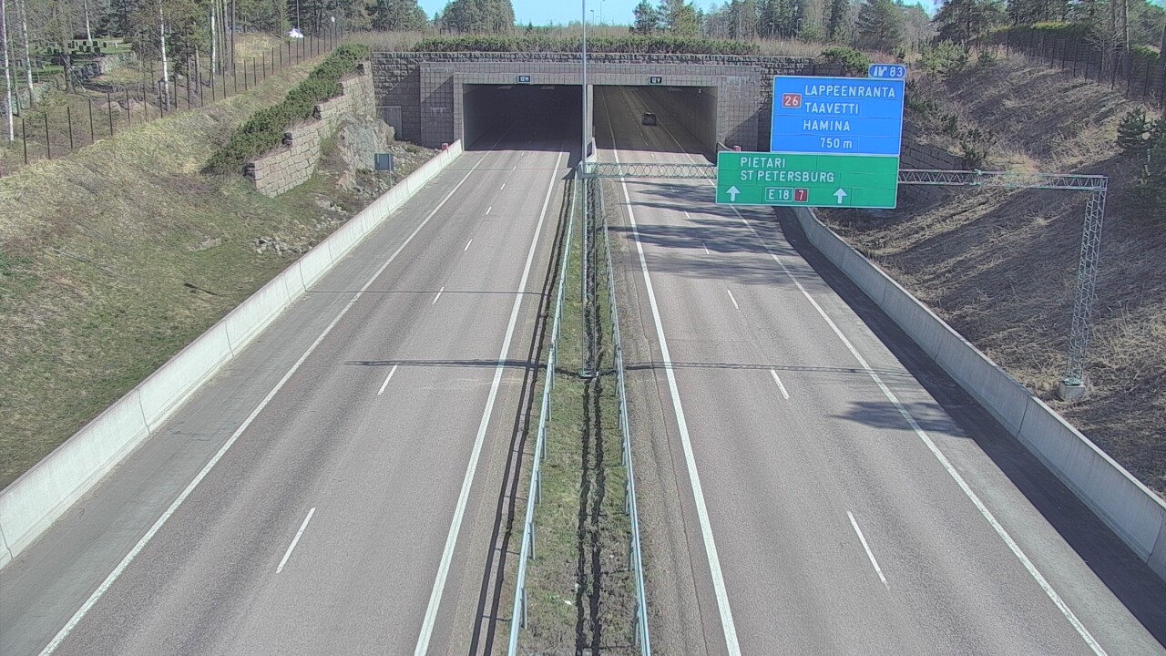 Kelikamerat Kuva Tie 7 Hamina, Husula, suuaukko länsi, Hamina, Kymenlaakso