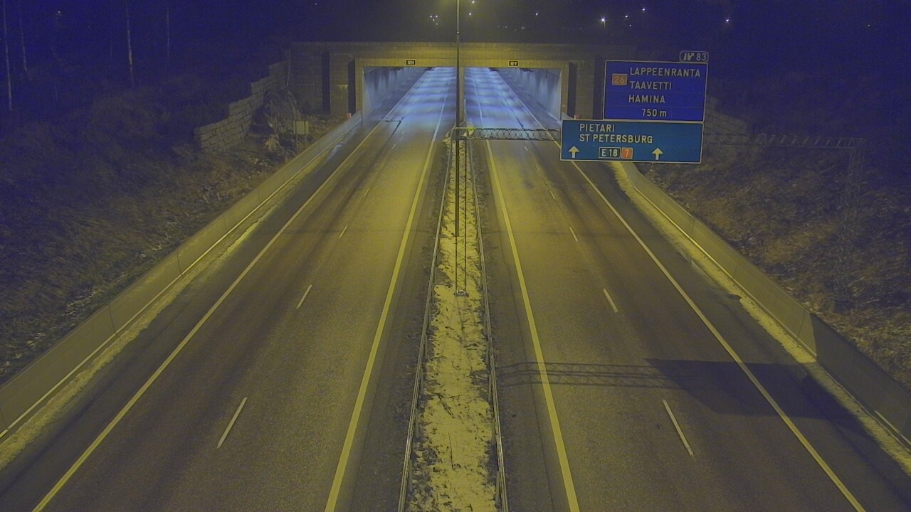 Weather Camera Image Väg 7 Fredrikshamn, Husula, suuaukko väst, Hamina, Kymenlaakso