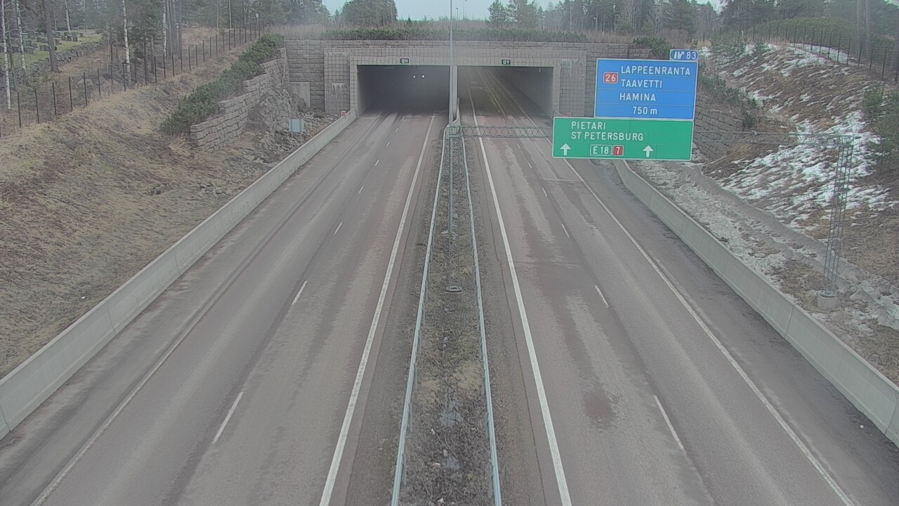 Weather Camera Image Road 7 Hamina, Husula, suuaukko west, Hamina, Kymenlaakso
