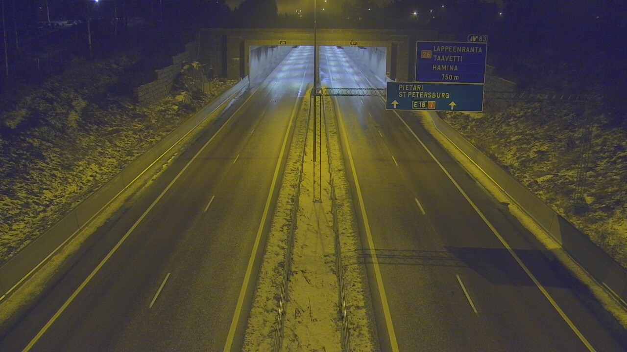 Weather Camera Image Väg 7 Fredrikshamn, Husula, suuaukko väst, Hamina, Kymenlaakso