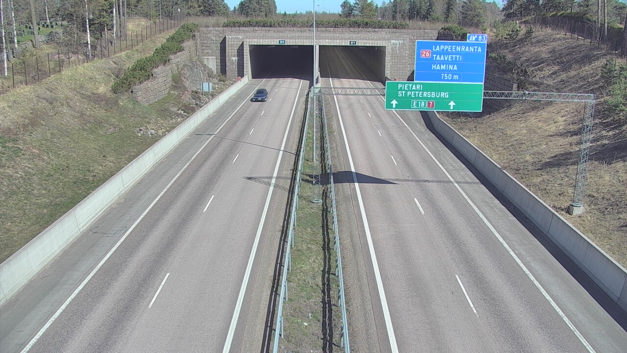 Kelikamerat Kuva Tie 7 Hamina, Husula, suuaukko länsi, Hamina, Kymenlaakso