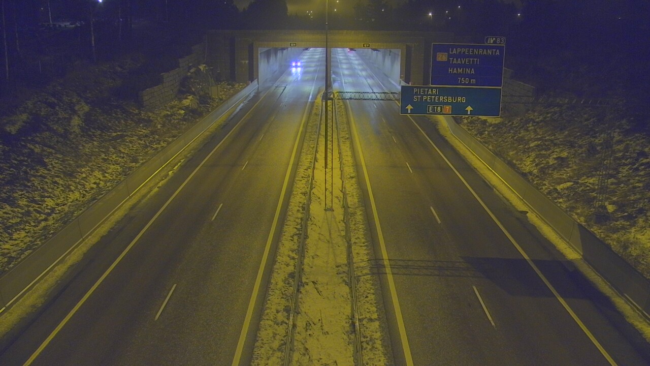 Weather Camera Image Väg 7 Fredrikshamn, Husula, suuaukko väst, Hamina, Kymenlaakso