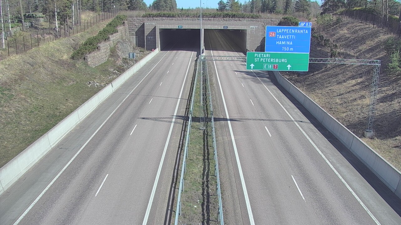 Kelikamerat Kuva Tie 7 Hamina, Husula, suuaukko länsi, Hamina, Kymenlaakso