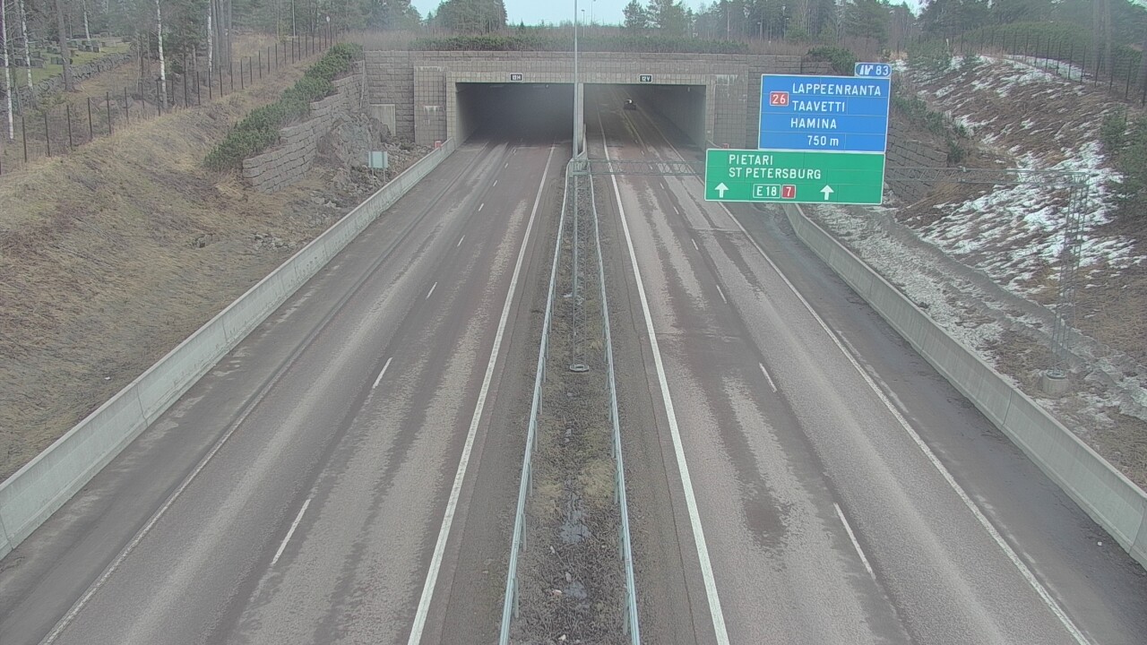 Weather Camera Image Road 7 Hamina, Husula, suuaukko west, Hamina, Kymenlaakso