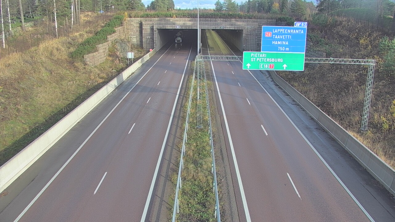 Kelikamerat Kuva Tie 7 Hamina, Husula, suuaukko länsi, Hamina, Kymenlaakso