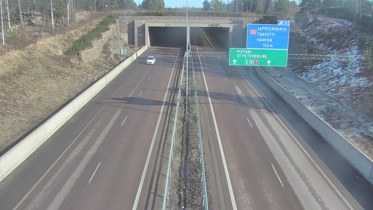 Weather Camera Image Väg 7 Fredrikshamn, Husula, suuaukko väst, Hamina, Kymenlaakso