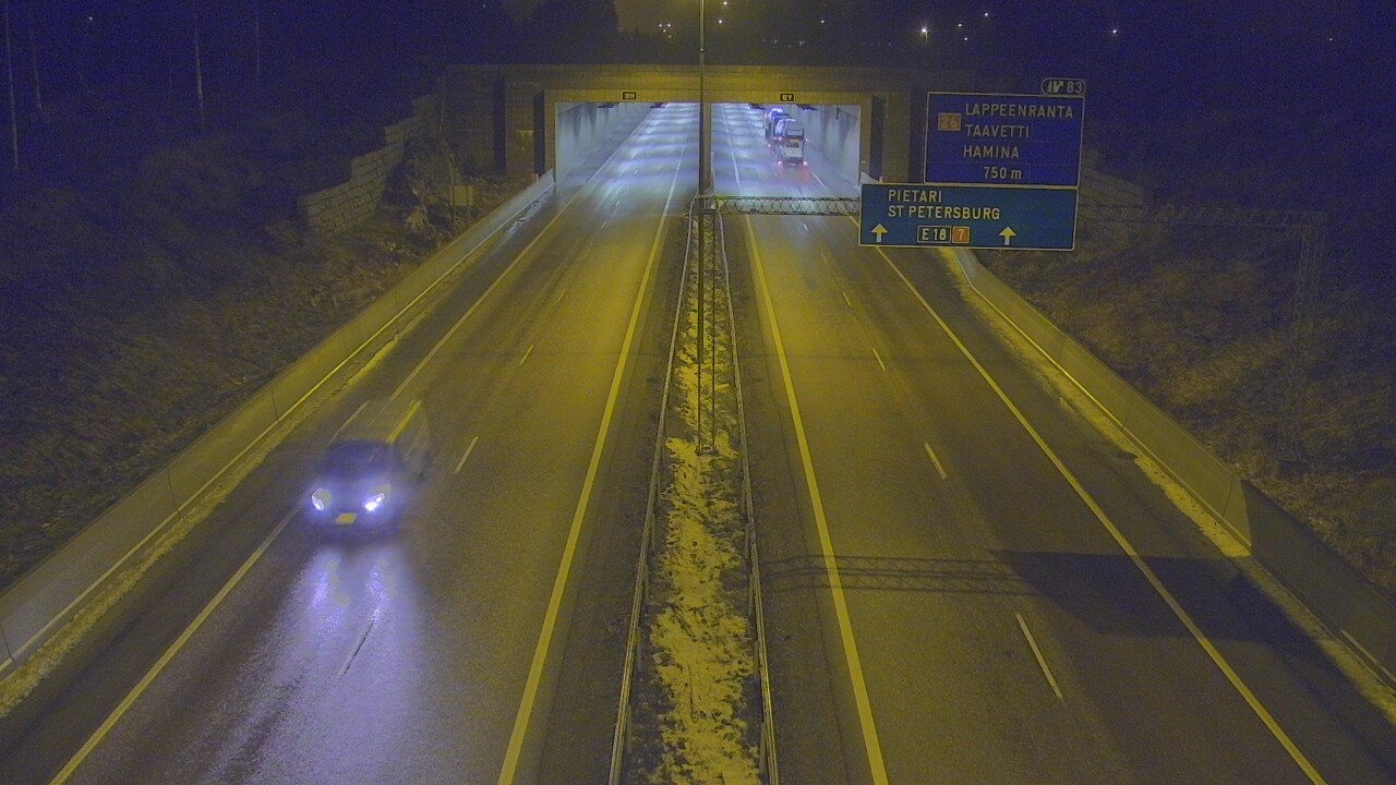 Weather Camera Image Väg 7 Fredrikshamn, Husula, suuaukko väst, Hamina, Kymenlaakso