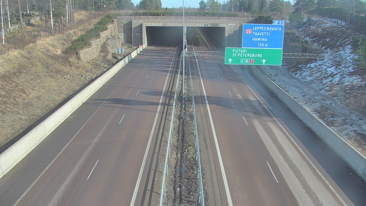 Weather Camera Image Road 7 Hamina, Husula, suuaukko west, Hamina, Kymenlaakso