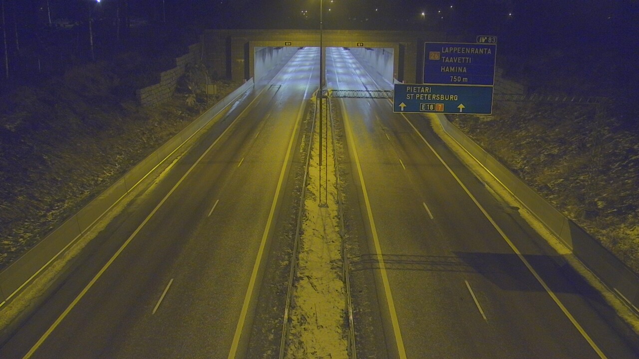 Weather Camera Image Väg 7 Fredrikshamn, Husula, suuaukko väst, Hamina, Kymenlaakso