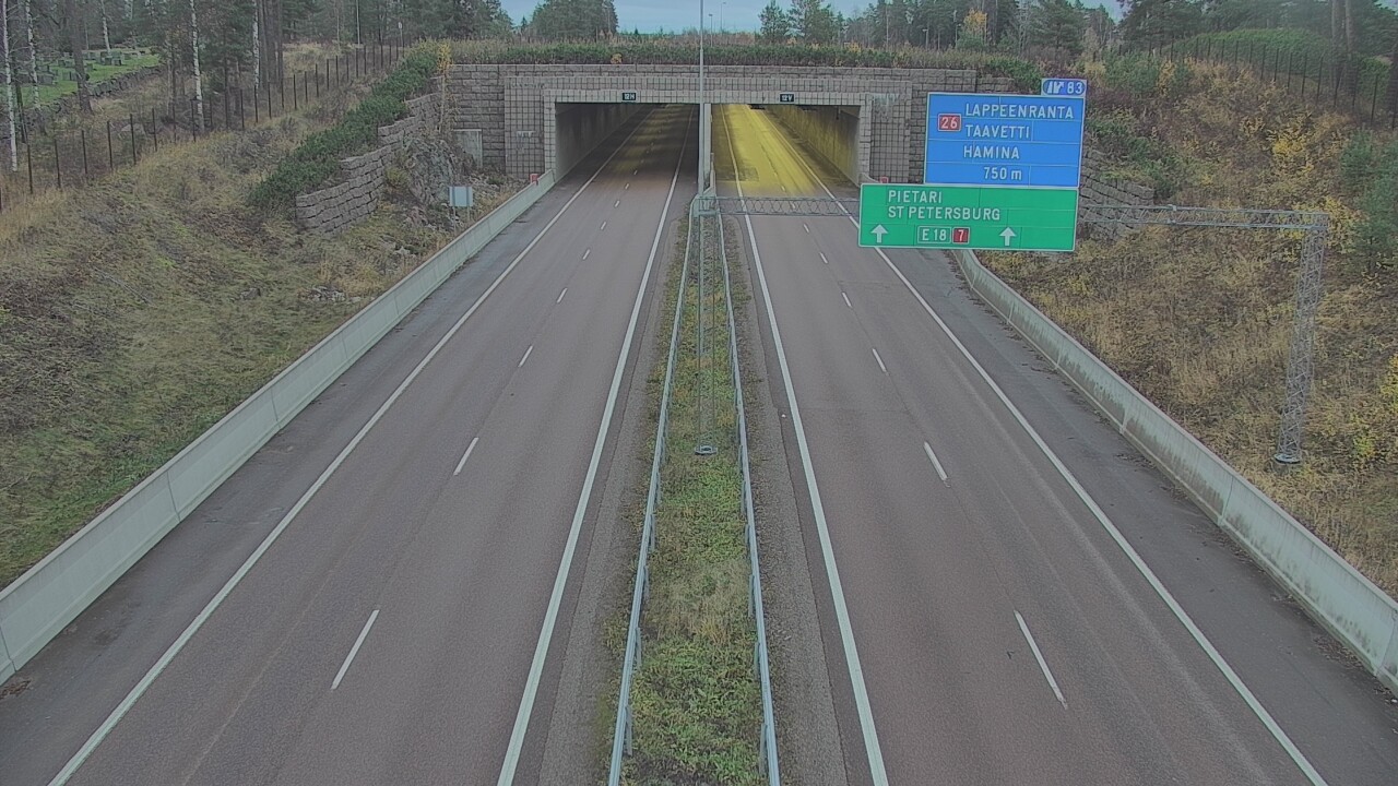 Kelikamerat Kuva Tie 7 Hamina, Husula, suuaukko länsi, Hamina, Kymenlaakso