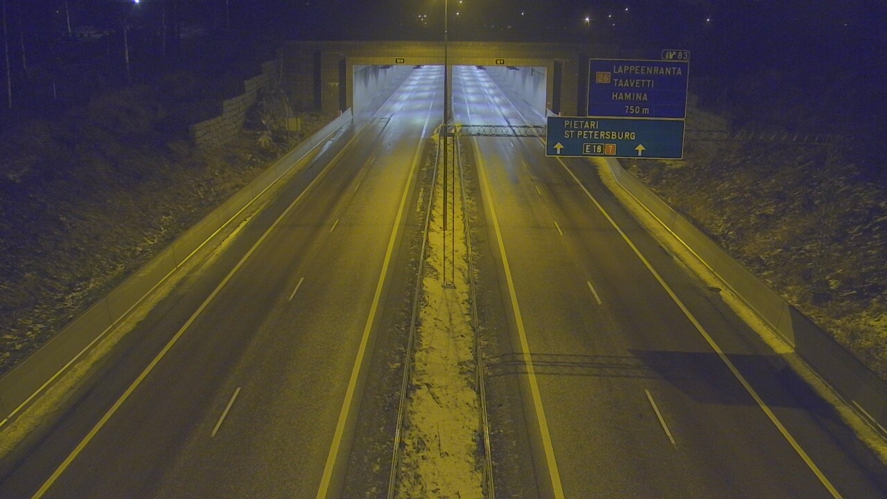 Weather Camera Image Väg 7 Fredrikshamn, Husula, suuaukko väst, Hamina, Kymenlaakso