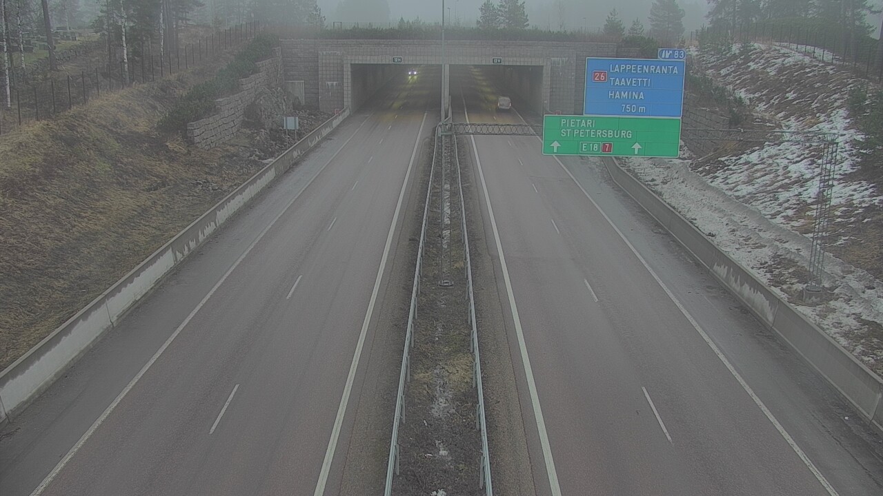 Kelikamerat Kuva Tie 7 Hamina, Husula, suuaukko länsi, Hamina, Kymenlaakso