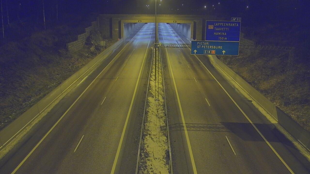 Weather Camera Image Väg 7 Fredrikshamn, Husula, suuaukko väst, Hamina, Kymenlaakso