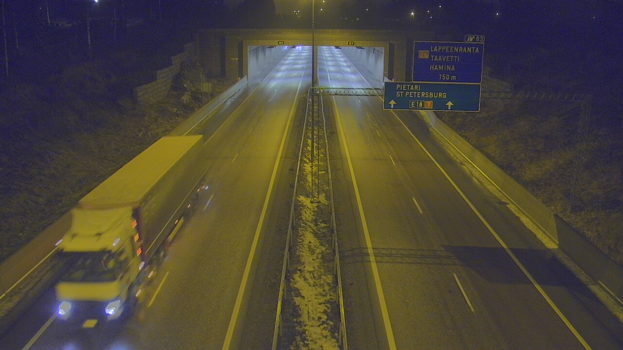 Weather Camera Image Väg 7 Fredrikshamn, Husula, suuaukko väst, Hamina, Kymenlaakso