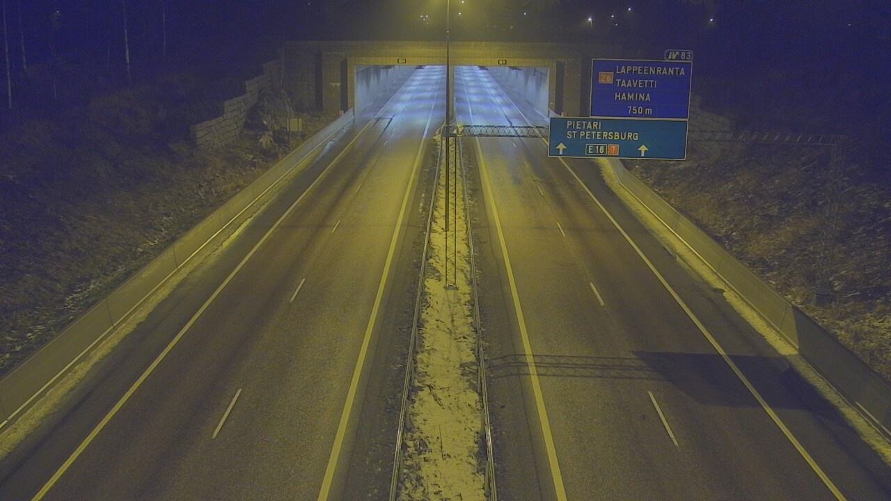 Weather Camera Image Väg 7 Fredrikshamn, Husula, suuaukko väst, Hamina, Kymenlaakso