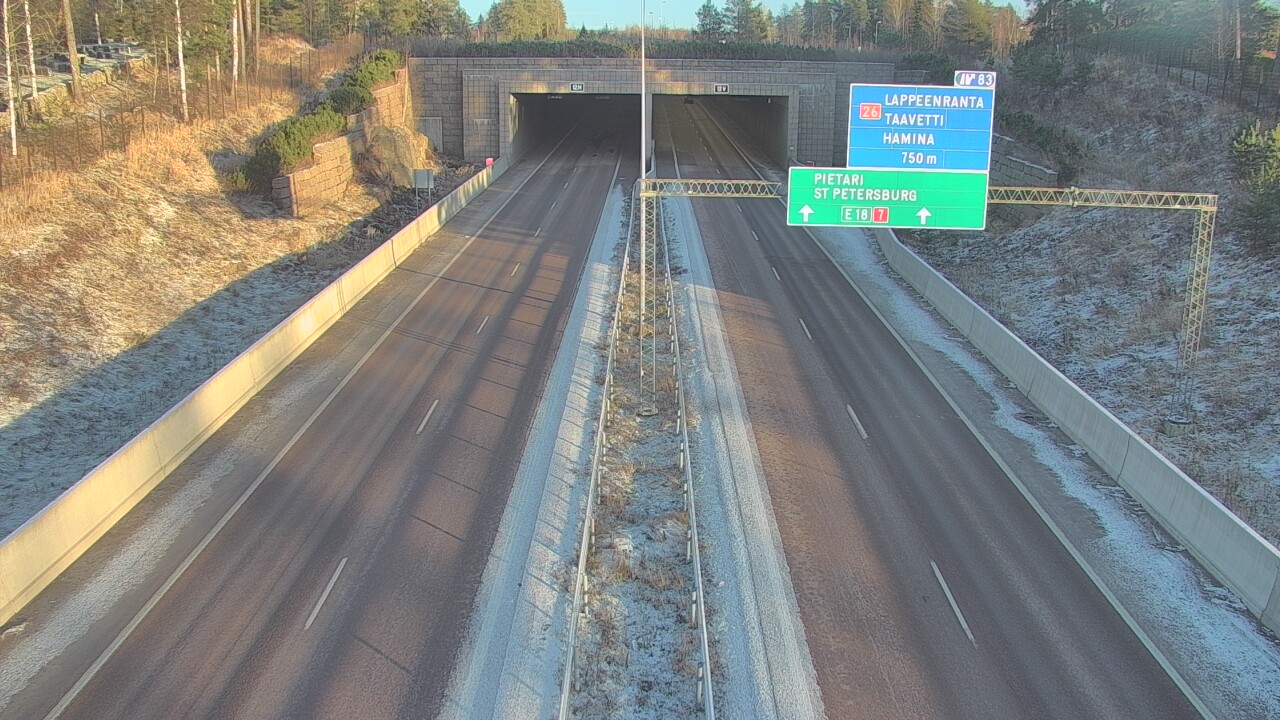 Kelikamerat Kuva Tie 7 Hamina, Husula, suuaukko länsi, Hamina, Kymenlaakso