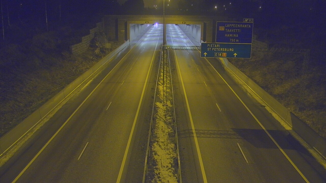 Weather Camera Image Väg 7 Fredrikshamn, Husula, suuaukko väst, Hamina, Kymenlaakso