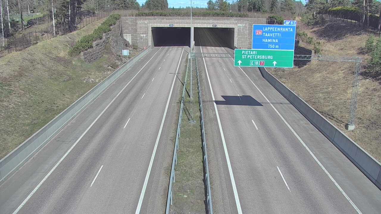 Weather Camera Image Väg 7 Fredrikshamn, Husula, suuaukko väst, Hamina, Kymenlaakso
