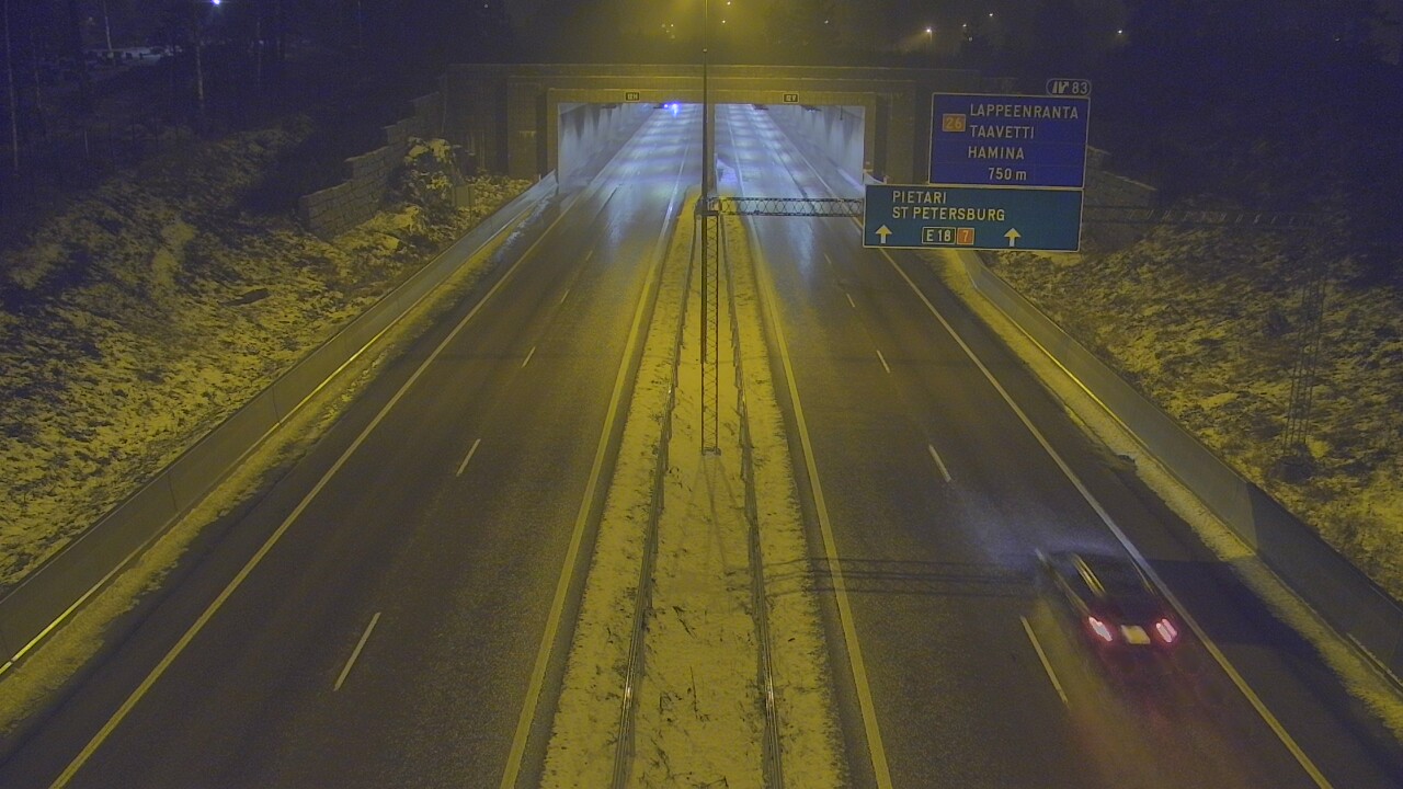 Weather Camera Image Väg 7 Fredrikshamn, Husula, suuaukko väst, Hamina, Kymenlaakso