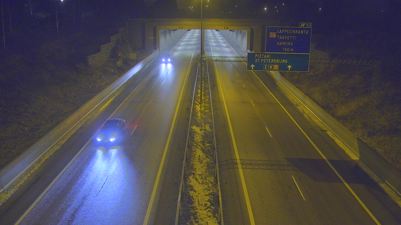 Weather Camera Image Väg 7 Fredrikshamn, Husula, suuaukko väst, Hamina, Kymenlaakso