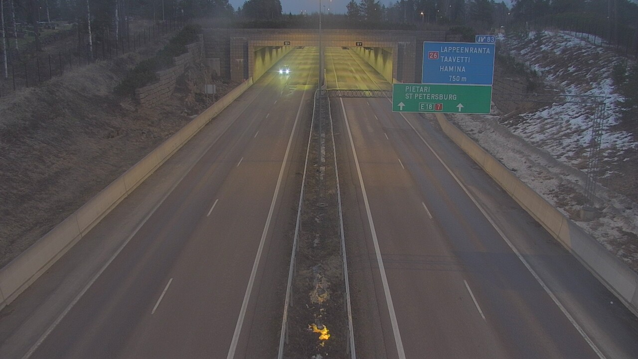 Kelikamerat Kuva Tie 7 Hamina, Husula, suuaukko länsi, Hamina, Kymenlaakso