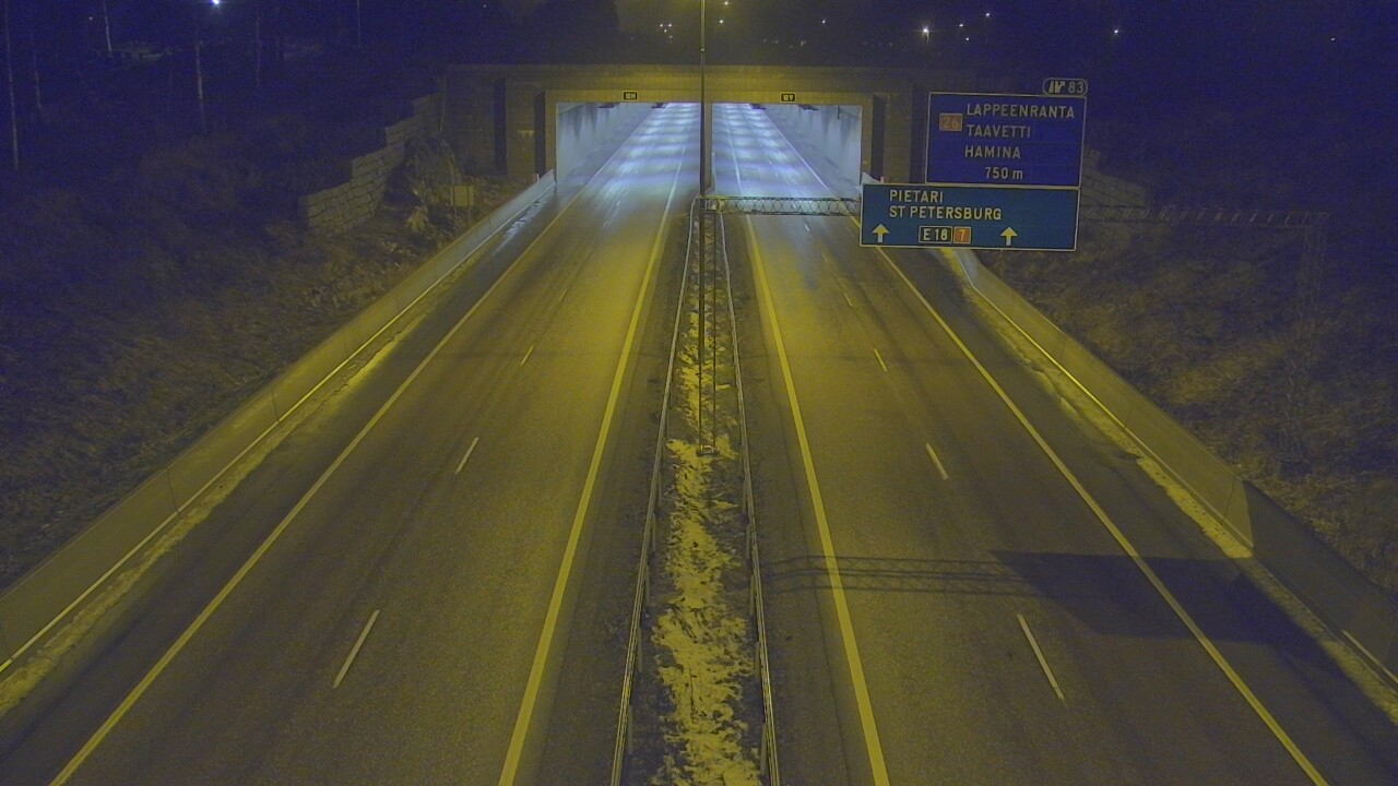 Weather Camera Image Väg 7 Fredrikshamn, Husula, suuaukko väst, Hamina, Kymenlaakso