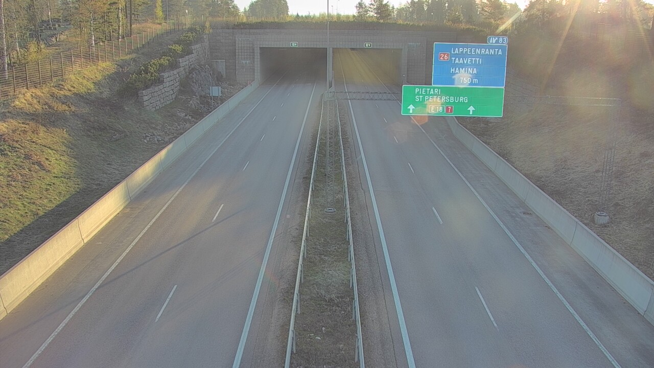 Weather Camera Image Road 7 Hamina, Husula, suuaukko west, Hamina, Kymenlaakso